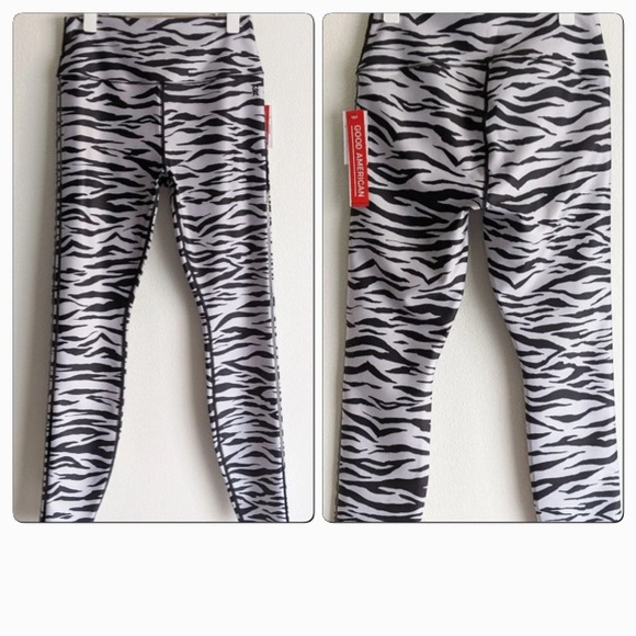 NWT Good American Zebra Leggings (Size 1) - Picture 2 of 3